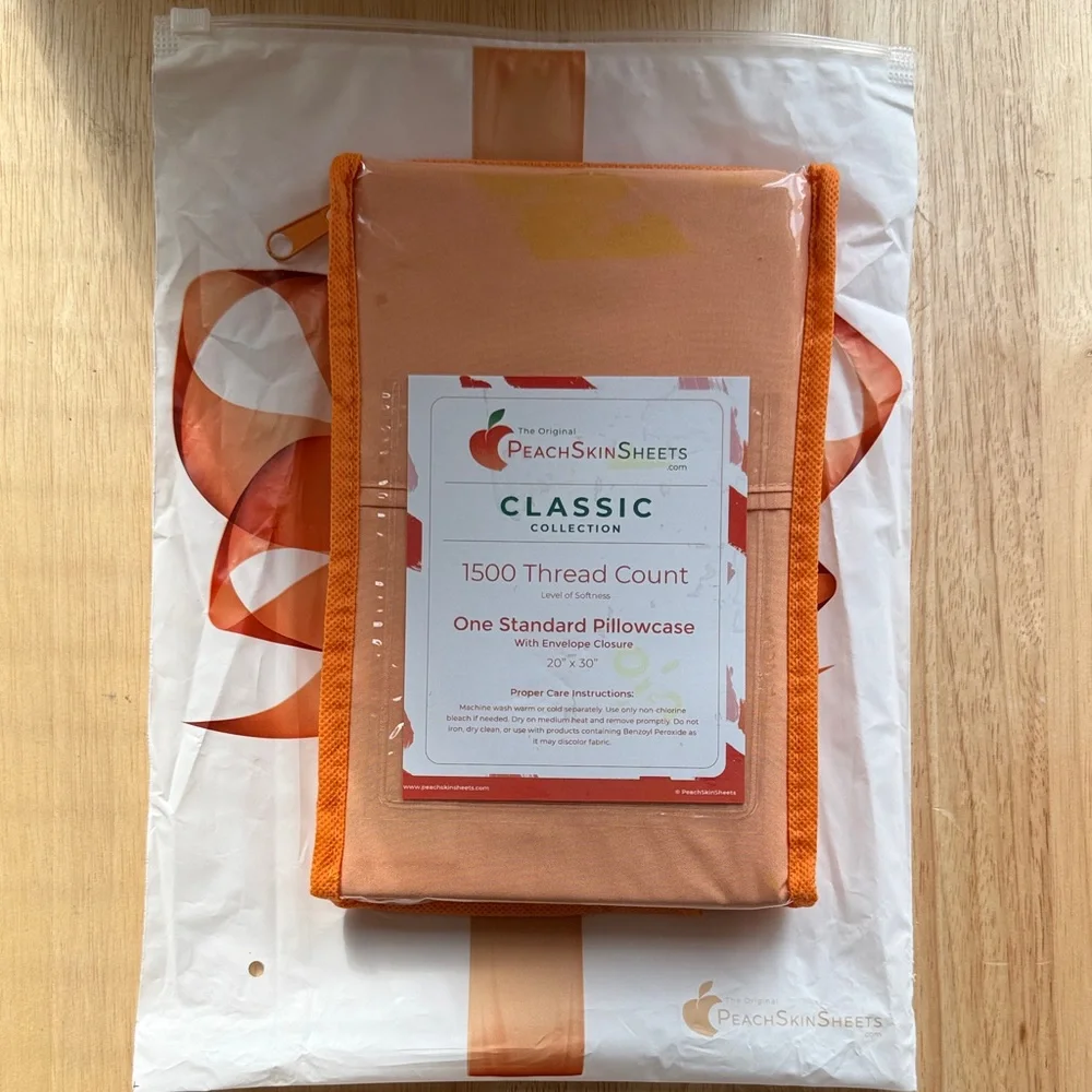 The Original Peach Skin Sheets Classic Collection Standard Pillowcase - Peach
